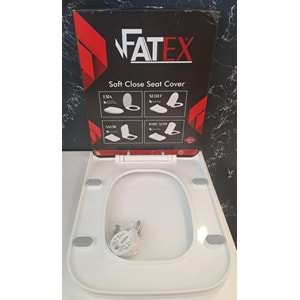 FATEX SAFİR SOFT ( 36 x 45 cm ) YAVAŞ KAPANAN PLASTİK KLOZET KAPAĞI
