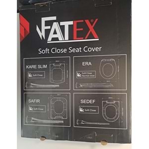 FATEX SAFİR SOFT ( 36 x 45 cm ) YAVAŞ KAPANAN PLASTİK KLOZET KAPAĞI
