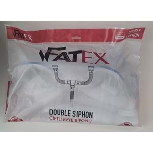 FATEX LÜX ÇÖP MAK ÇİFTLİ DUBLE TAŞMALI KÖRÜKLÜ SİFON 110 / Ø 32 LİK ÇIKIŞLI - METAL BİLYALI ( F-104-19 )