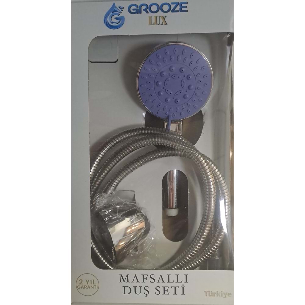 GROOZE MAFSALLI LÜX DUŞ SETİ - DUŞ TAKIMI - AXEL MAVİ - KUTU AMBALAJ