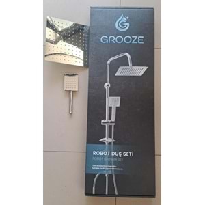 GROOZE ROBOT DUŞ SETİ - FLAT DUŞ SETİ - VEGA - 304 KROM METAL TEPE VE EL DUŞU