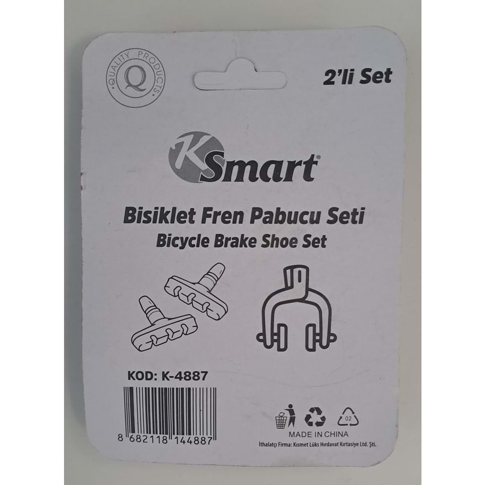 KSMART BİSİKLET FREN PABUCU SETİ 2 Lİ K-4887