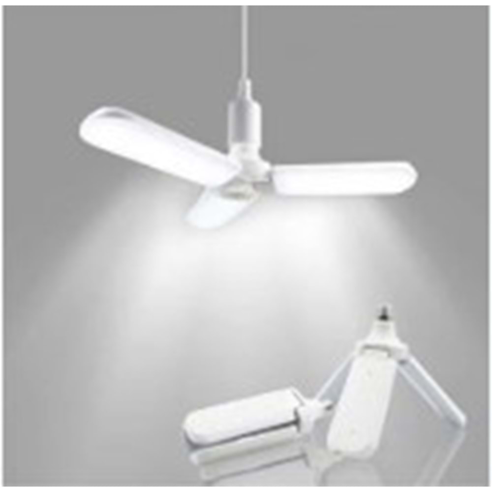 İTALYANO PERVANE 3 KANAT KATLANIR LED AMPUL 45 W 7000K BEYAZ IŞIK E27 DUY