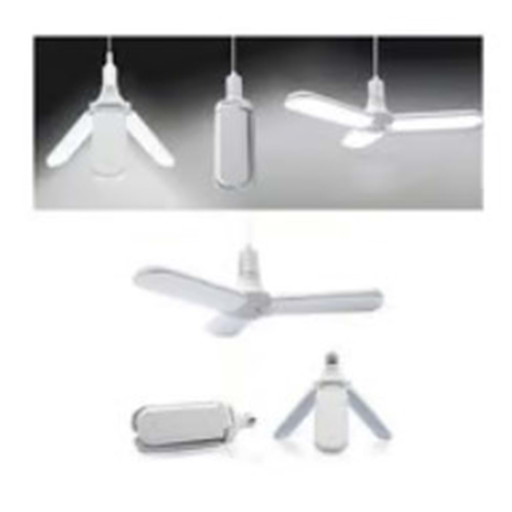 İTALYANO PERVANE 3 KANAT KATLANIR LED AMPUL 45 W 7000K BEYAZ IŞIK E27 DUY