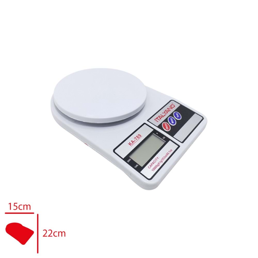 İTALYANO ELEKTRONİK MUTFAK TERAZİSİ / HASSAS TERAZİ ( KA-789 )