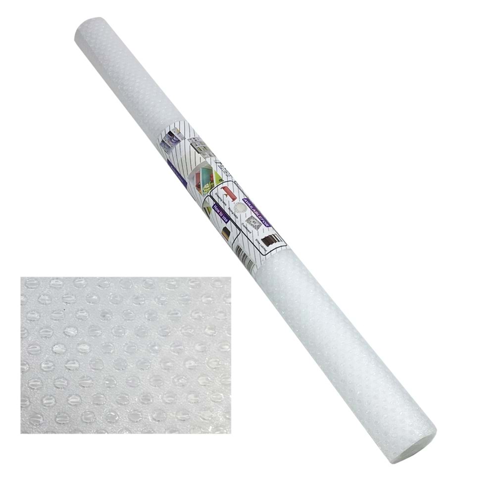 MİSTİQUE RAF ÖRTÜSÜ KAYDIRMAZ ŞEFFAF PITIRLI ( 45 x 90 cm ) L-60166