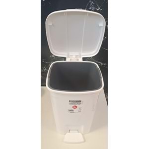 MERDEM PEDALLI ÇÖP KOVASI KARE 1 NO 5 LT BEYAZ ( MRD-121 )