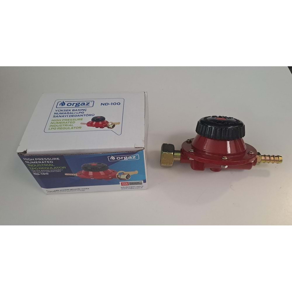 ORGAZ YÜKSEK BASINÇ NUMARALI LPG SANAYİ DEDANTÖRÜ / TÜP DEDANTÖRÜ - 8mm