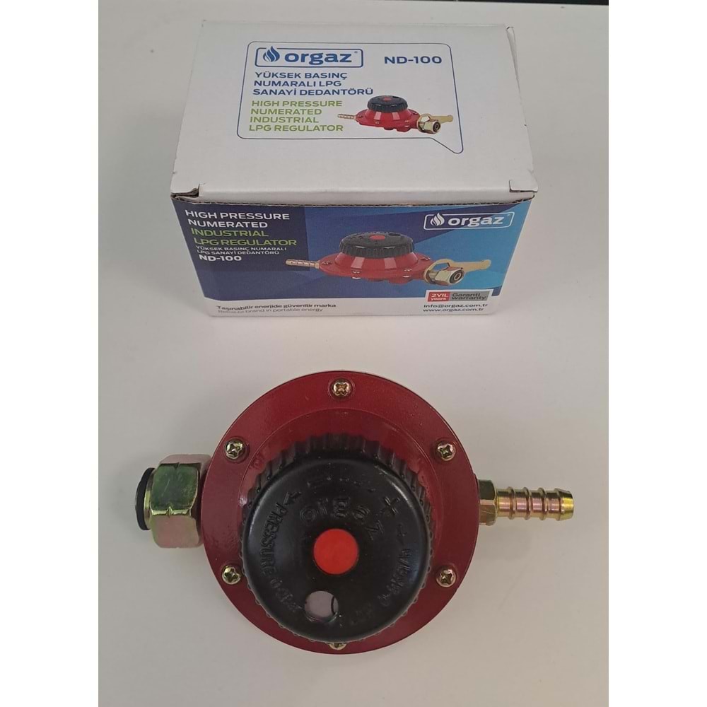 ORGAZ YÜKSEK BASINÇ NUMARALI LPG SANAYİ DEDANTÖRÜ / TÜP DEDANTÖRÜ - 8mm