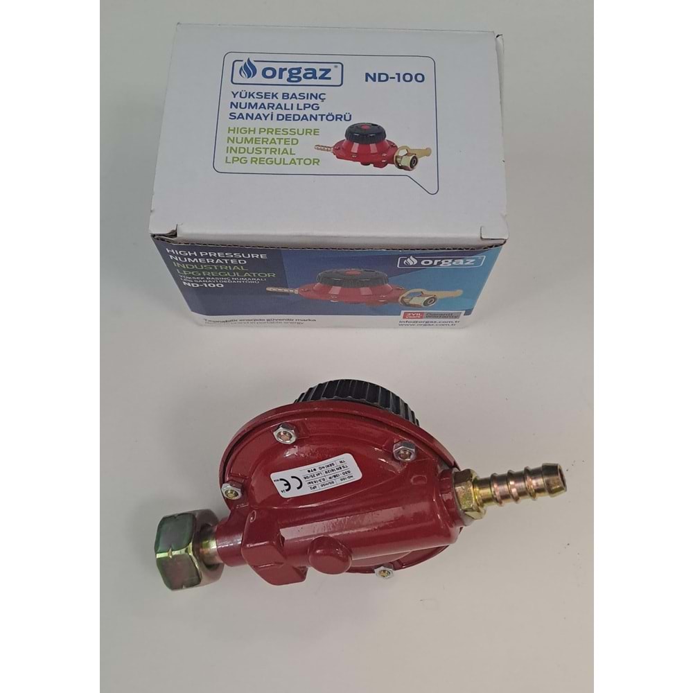 ORGAZ YÜKSEK BASINÇ NUMARALI LPG SANAYİ DEDANTÖRÜ / TÜP DEDANTÖRÜ - 8mm