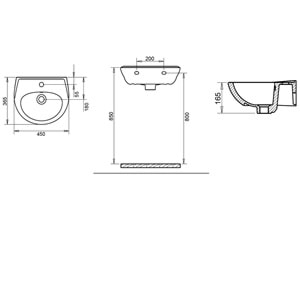 36X45 OVAL LAVABO TURASER