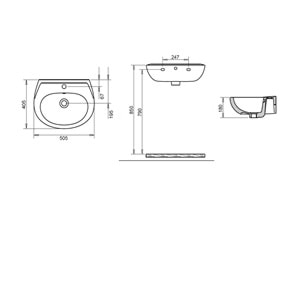 40X50 OVAL LAVABO TURASER