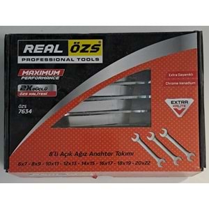 REAL ÖZS 8 Lİ AÇIK AĞIZ ANAHTAR TAKIMI