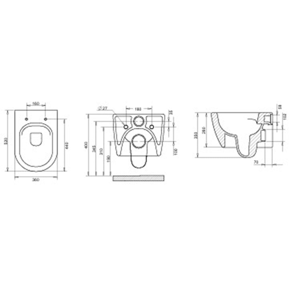 RONDO RITA RIMLESS KANALSIZ ASMA KLOZET ( YANDAN MONTAJ ) TURAVİT