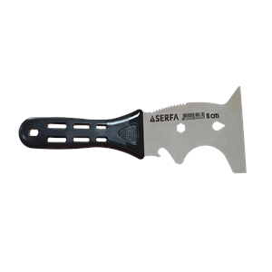 SERFA TOOLS ÇOK AMAÇLI SPATULA 80mm ( 8 cm ) SİYAH PLASTİK SAP YAY ÇELİĞİ