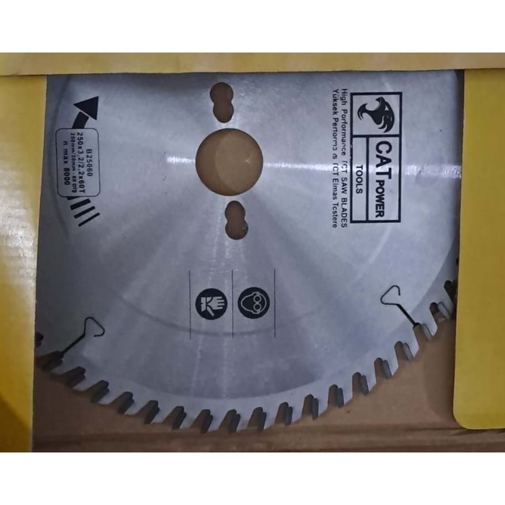 SUNTA - AHŞAP ELMAS DAİRE TESTERE 250 mm x 30 mm - 60 DİŞ ELMAS TESTERE ( CAT )