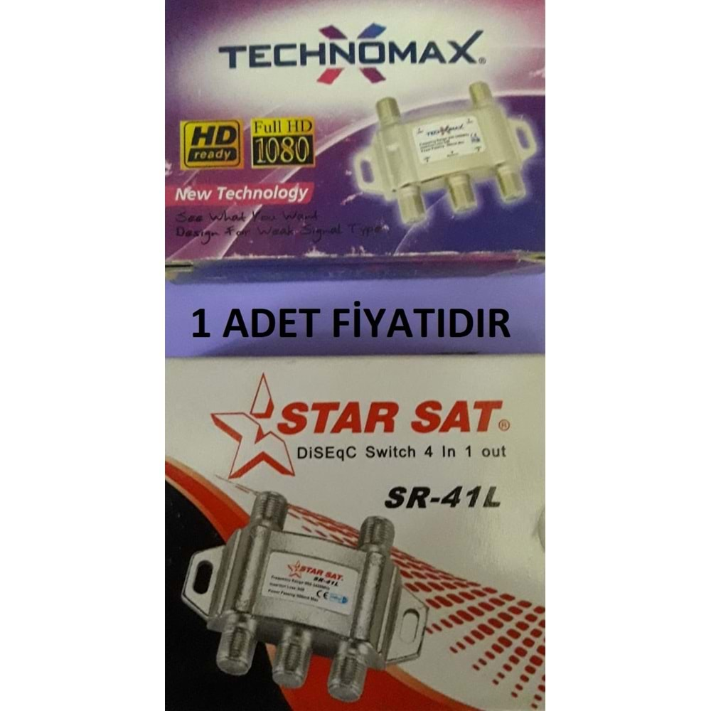 TEKNOMAX & STAR SAT DİSEqC 4 LÜ ( 1 ADET FİYATIDIR )