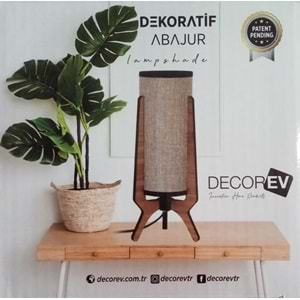 DECOREV ABAJUR DC-4741 AHŞAP DİKEY