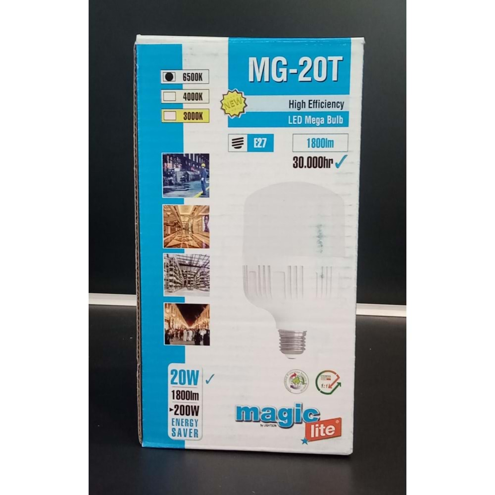 MAGİC LİTE LED AMPUL E27 DUY 20 W 1800 LM BEYAZ IŞIK