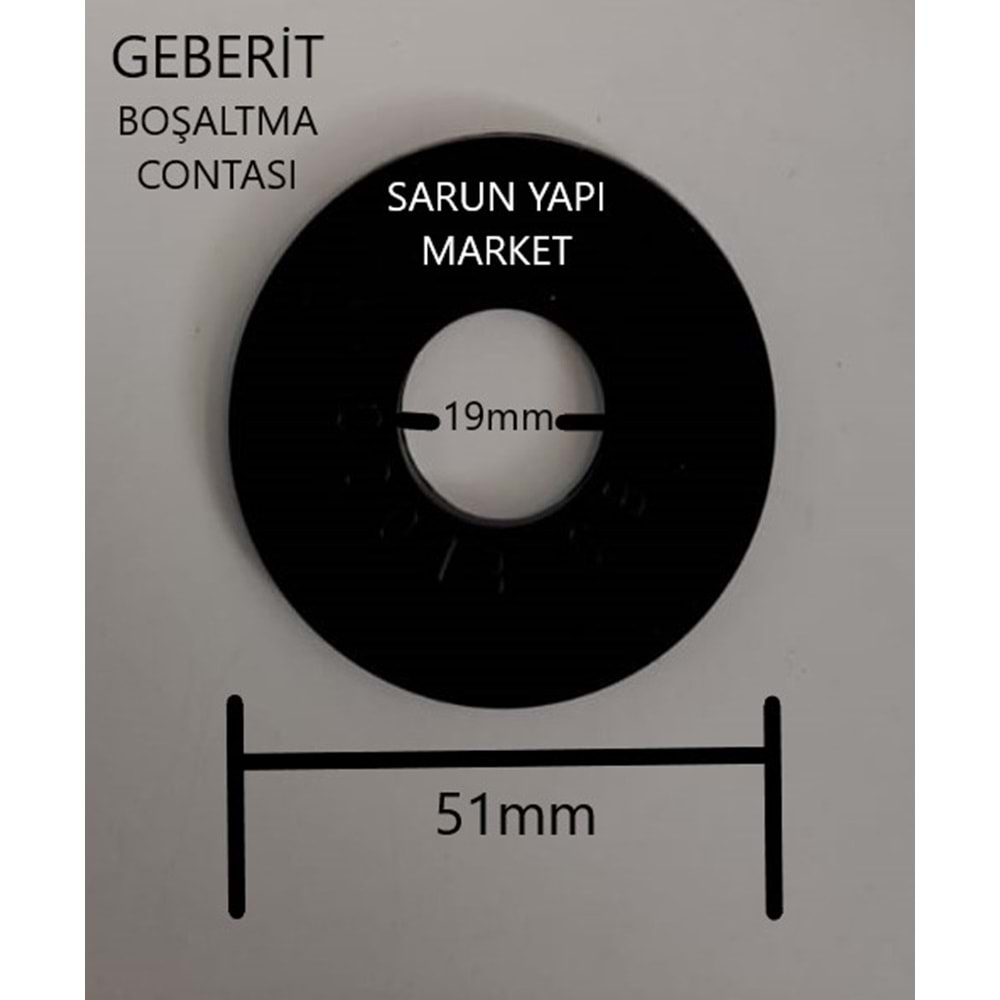 GEBERİT - GB 00013 - KÜÇÜK - GÖMME REZERVUAR CONTASI (DIŞ ÇAP 51mm / İÇ ÇAP 19mm)