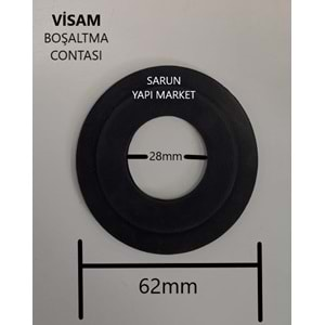 VİSAM - GÖMME REZERVUAR CONTASI (DIŞ ÇAP 62mm / İÇ ÇAP 28mm ) ÇİFT TARAF BOMBELİ