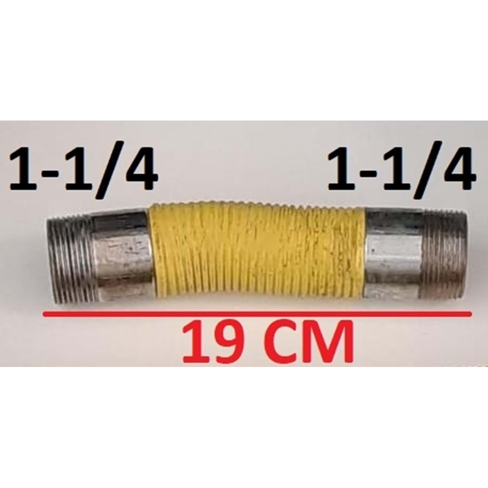 DOĞALGAZ BRÜLÖR BAĞLANTI FLEXİ & 1-1/4 & 1-1/4 ( 19 cm )