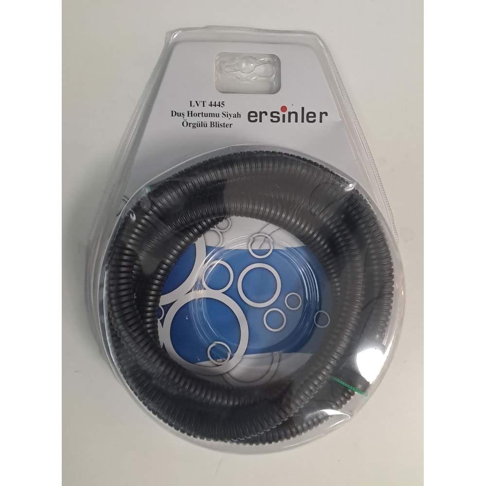 SPİRAL DUŞ HORTUMU ÖRGÜLÜ 150-170cm - SİYAH