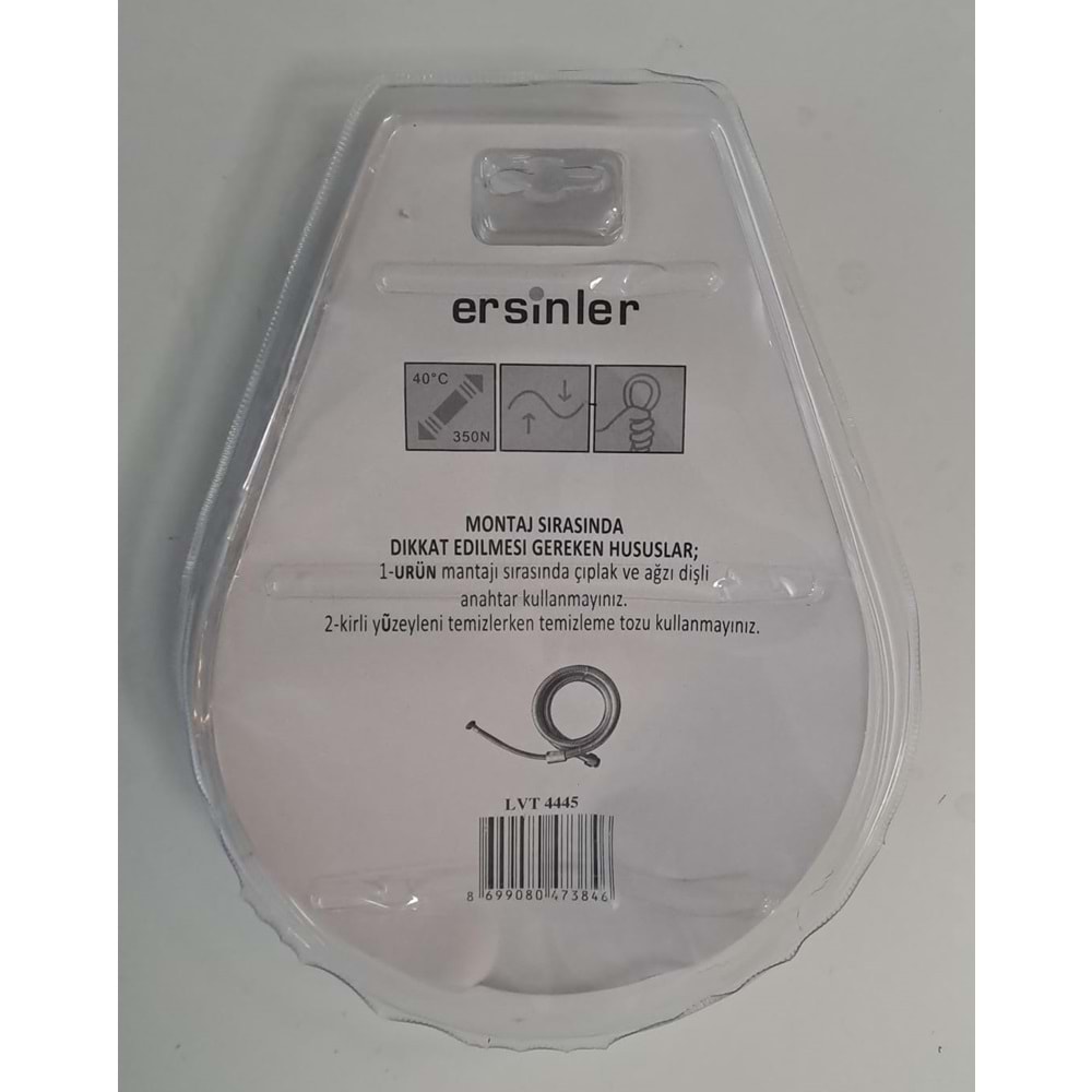 SPİRAL DUŞ HORTUMU ÖRGÜLÜ 150-170cm - SİYAH