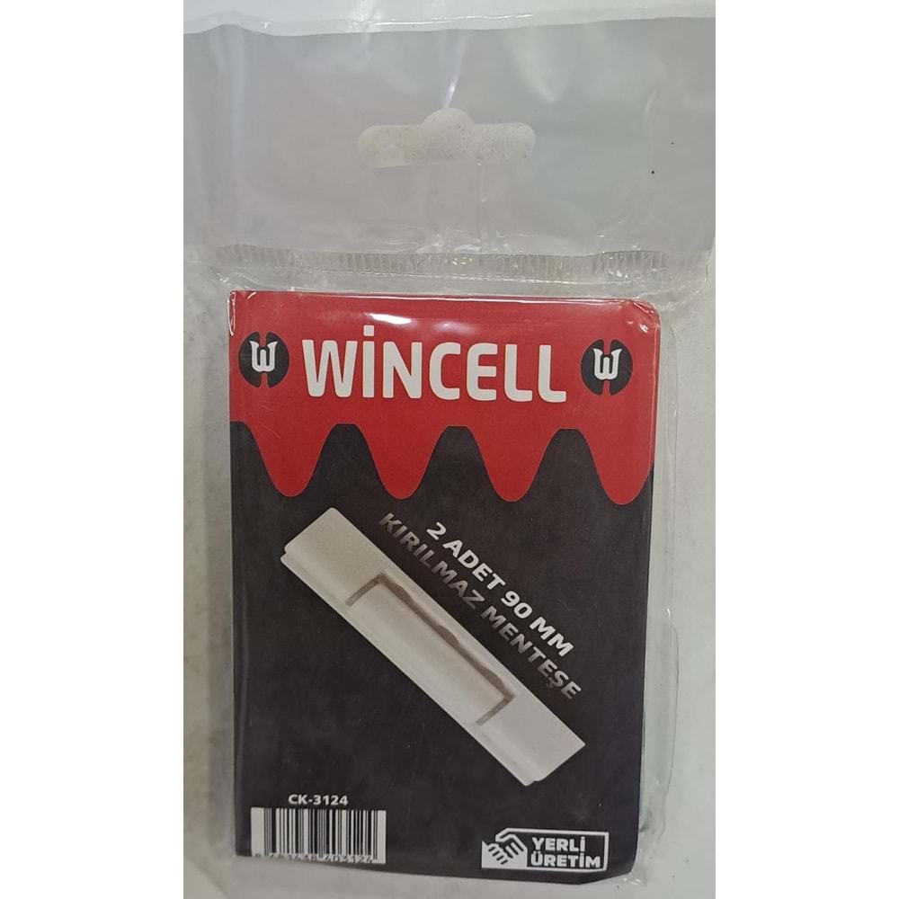 PVC KAPI MENTEŞESİ 2 Lİ PAKET BEYAZ 90mm ( PLASTİK GÖVDE )