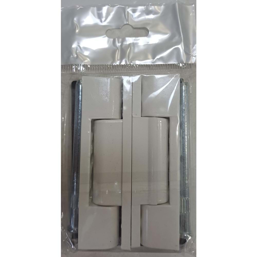 PVC KAPI MENTEŞESİ 2 Lİ PAKET BEYAZ 90mm ( PLASTİK GÖVDE )