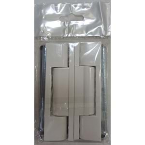 PVC KAPI MENTEŞESİ 2 Lİ PAKET BEYAZ 90mm ( PLASTİK GÖVDE )