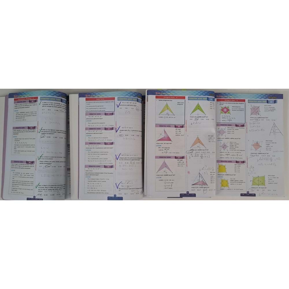 GÜR YAYINLARI ÖĞRETEN MATEMATİK VE GEOMETRİ FASİKÜLLERİ ( 2.EL )