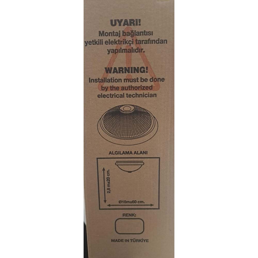 ŞAVK CAMLI TAVAN SENSÖRÜ 2XE27