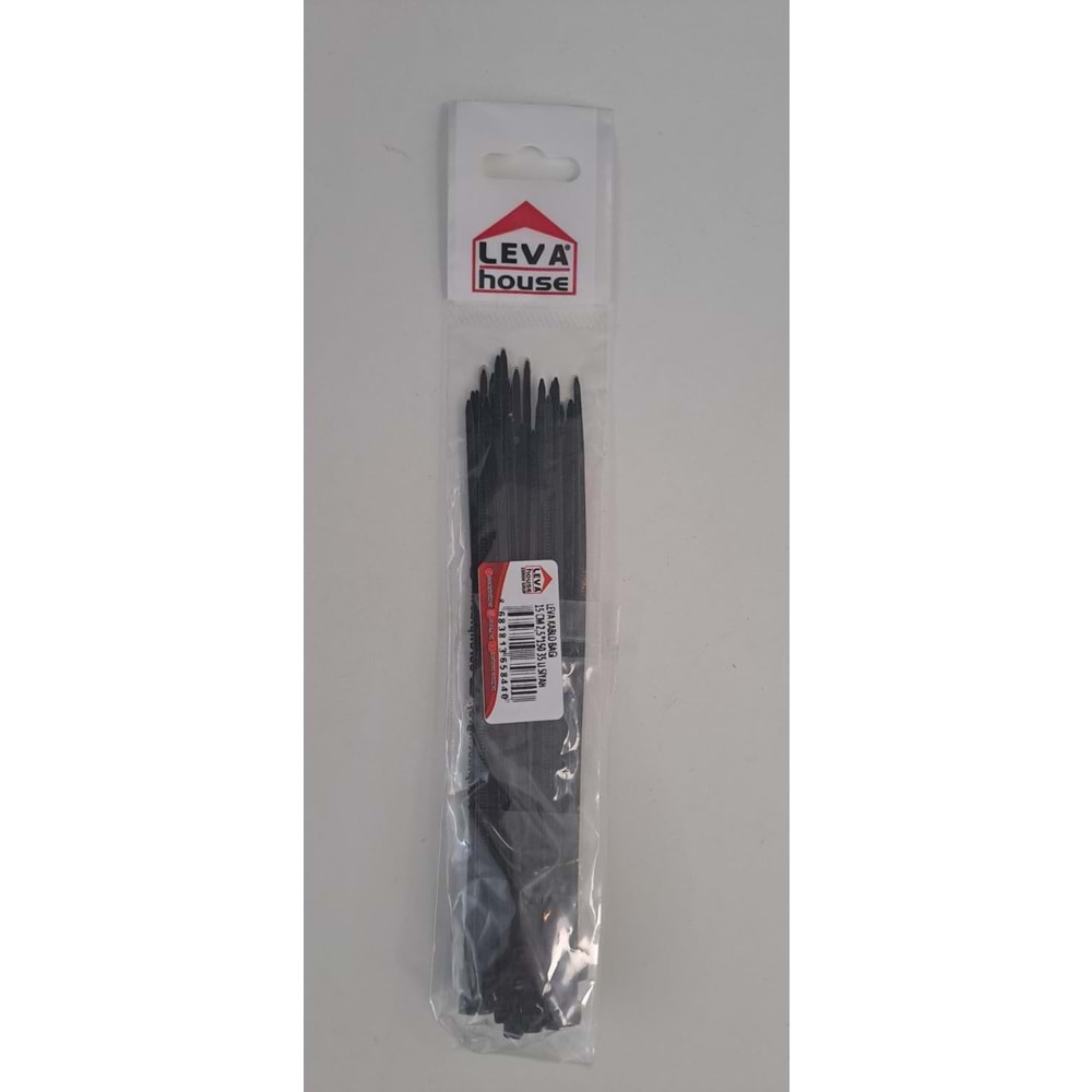 LEVA KABLO BAĞI 15 CM ( 2,5 x 150 ) 35 Lİ PAKET - SİYAH