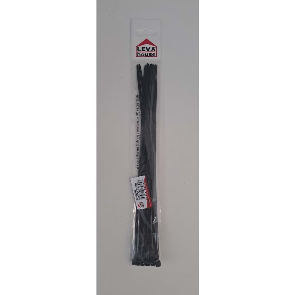 LEVA KABLO BAĞI 25 CM ( 3,6 x 250 ) 10 LU PAKET - SİYAH