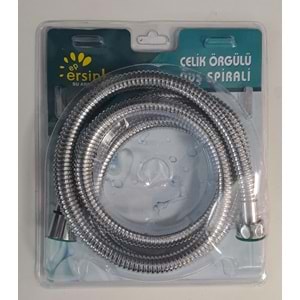 SPİRAL DUŞ HORTUMU LÜX ÇELİK ÖRGÜLÜ METAL SOMUNLU 150 - 170cm