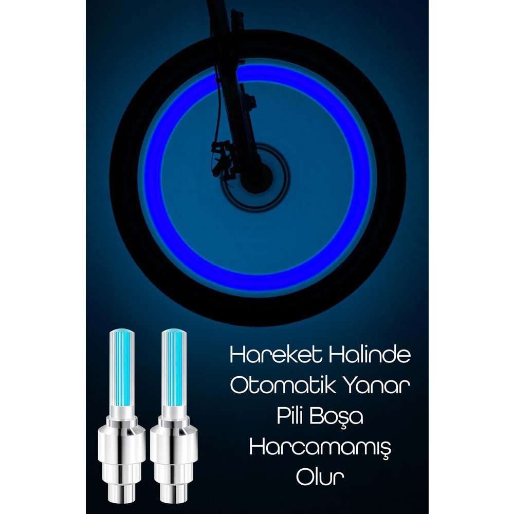 KSMART BİSİKLET SİBOP IŞIĞI 2 Lİ SET MAVİ IŞIK K-3972