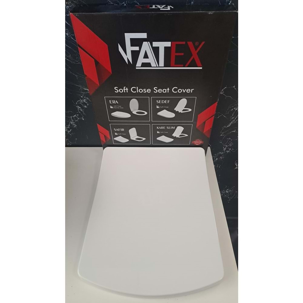 FATEX KARE SLIM SOFT ( 35 x 45 cm ) YAVAŞ KAPANAN PLASTİK KLOZET KAPAĞI