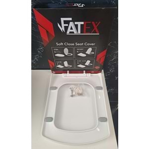 FATEX KARE SLIM SOFT ( 35 x 45 cm ) YAVAŞ KAPANAN PLASTİK KLOZET KAPAĞI