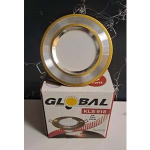 GLOBAL 5 WATT LED SPOT KROM ÇİZGİLİ ALTIN PLASTİK KASA BEYAZ IŞIK 6500K 358LM