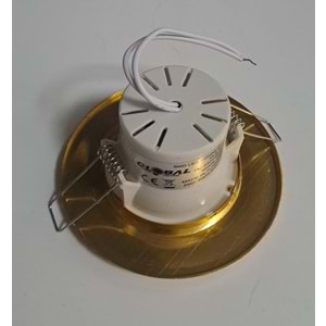 GLOBAL 5 WATT LED SPOT KROM ÇİZGİLİ ALTIN PLASTİK KASA BEYAZ IŞIK 6500K 358LM