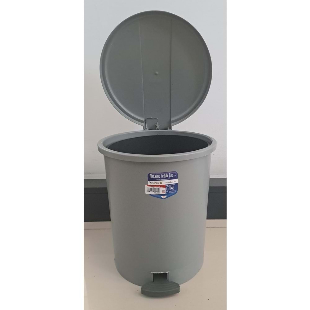 ERDEM PEDALLI ÇÖP KOVASI 3 NO 12 LT GRİ 013
