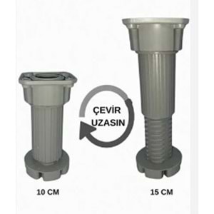 PİMO AYARLI BAZA AYAK PLASTİK 10-15 CM ( 1 ADET FİYATIDIR )