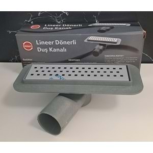 DUŞ KANALI ETEKLİ 20cm X Ø50 DÖNERLİ - EKO