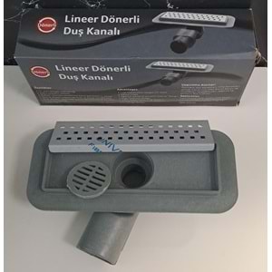 DUŞ KANALI ETEKLİ 20cm X Ø50 DÖNERLİ - EKO