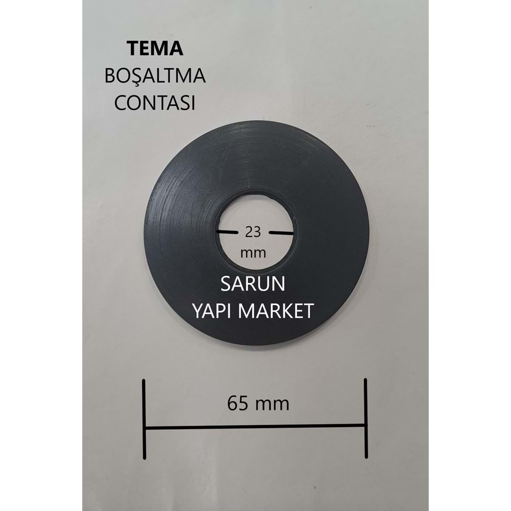 TEMA - DÜZ GÖMME REZERVUAR İÇ TAKIM CONTASI (DIŞ ÇAP 65mm / İÇ ÇAP 23mm )