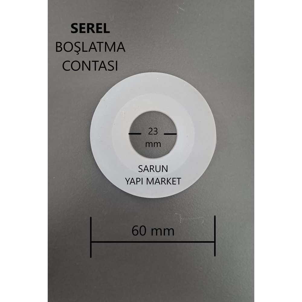 SEREL - KONİK GÖMME REZERVUAR İÇ TAKIM CONTASI (DIŞ ÇAP 60mm / İÇ ÇAP 23mm ) ÇİFT TARAF BOMBELİ