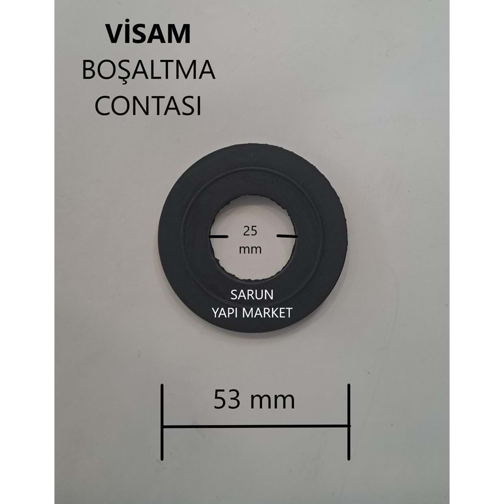 VİSAM - GÖMME REZERVUAR LORD İÇ TAKIM CONTASI (DIŞ ÇAP 53mm / İÇ ÇAP 25mm )