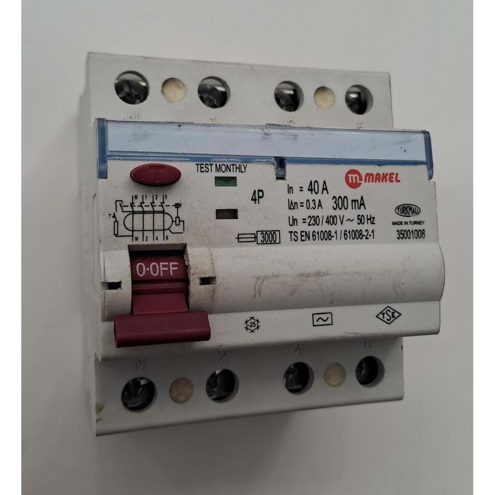 MAKEL 4X40A 300mA KAÇAK AKIM RÖLESİ
