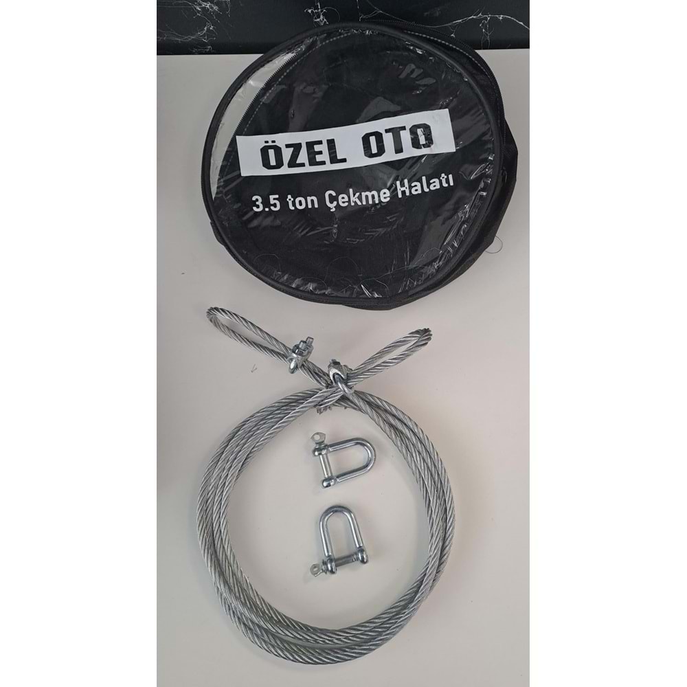 ÖZEL OTO 3,5 TON ÇEKME HALATI ÇELİK ( UZUNLUK 2,90 - 2,95 METRE ARASINDADIR )